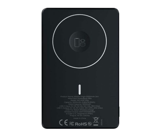 Mobile Origin PowerBank 5000mAh 3in1 Metal Slim PB4 - 1370245 - zdjęcie 3